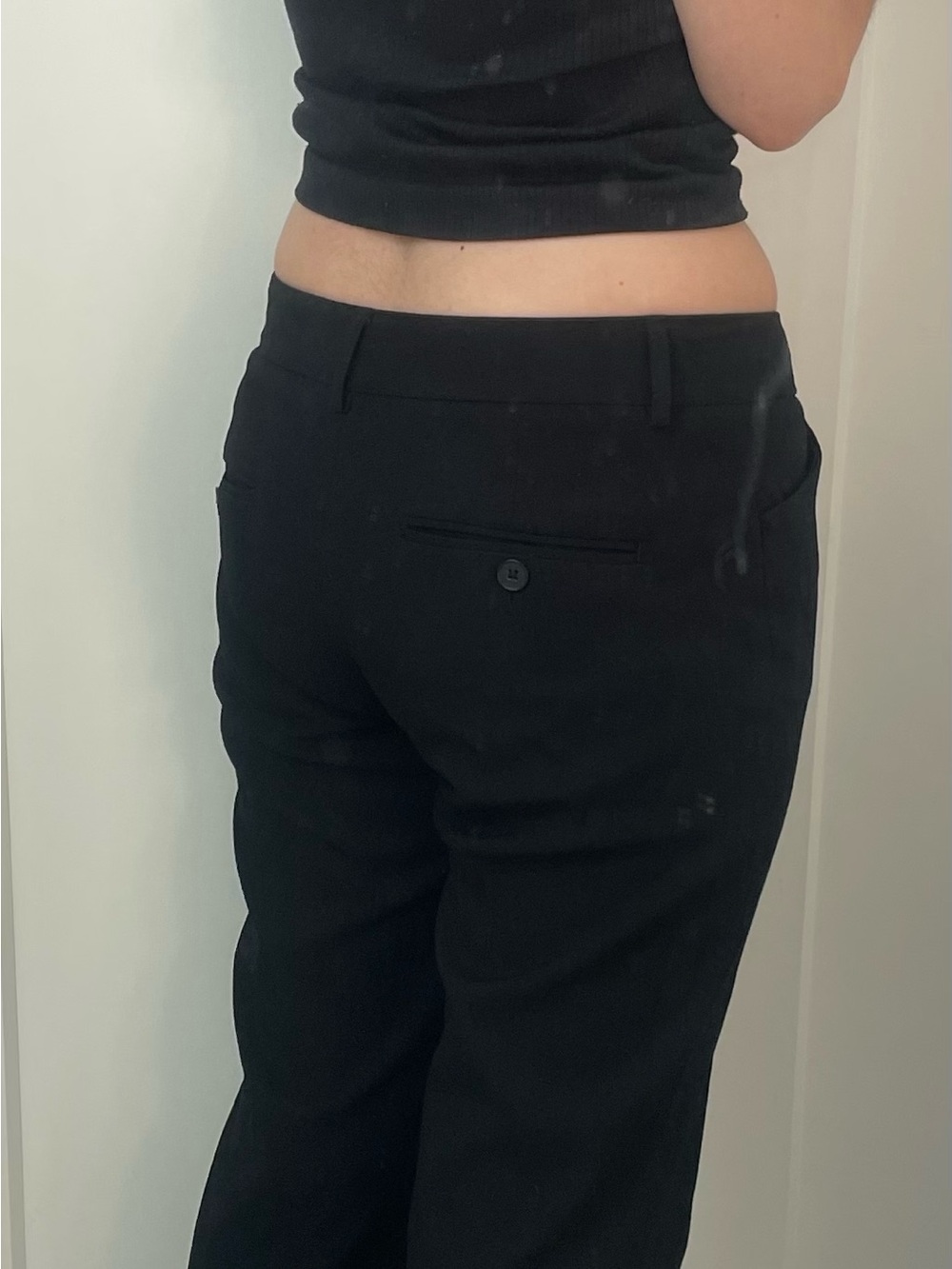 Y2K Ultra Low Rise Express Black Boot Cut Dress Pants